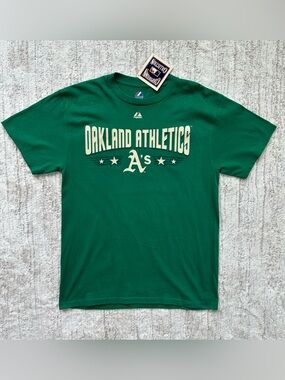 Oakland Athletics Cooperstown Collection History Shirt Majestic Men’s M NWT!